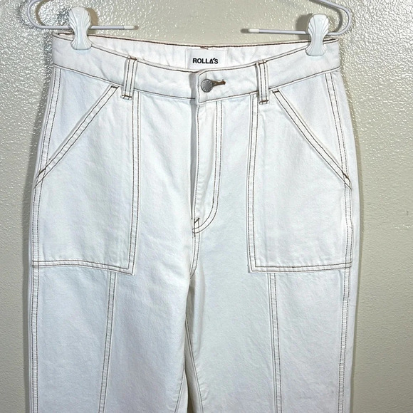 Rolla's Heidi Trade 80s White size 28/ 6 - Picture 5 of 12